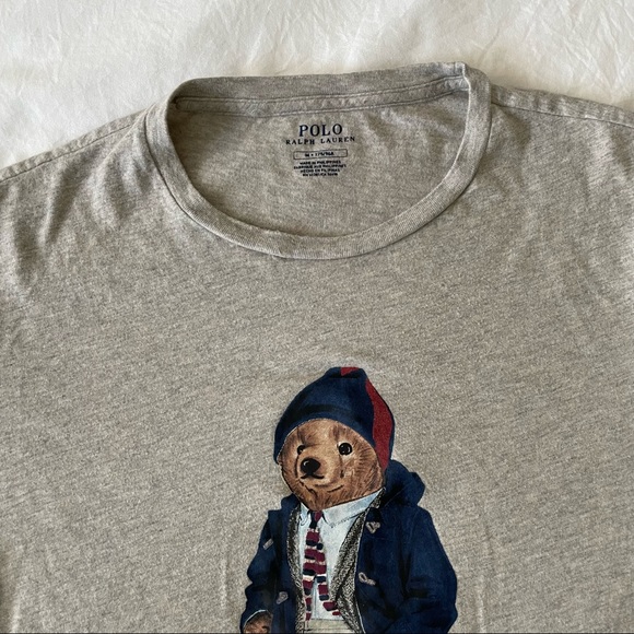 Ralph Lauren Polo Bear Gray T-Shirt - Picture 3 of 6
